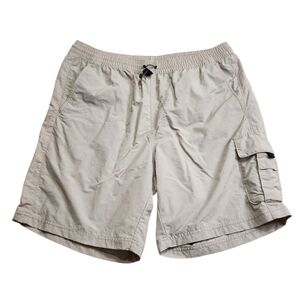 Columbia Men's Neutral Cream Beige  Nylon Shorts Sz Medium 8" Inseam